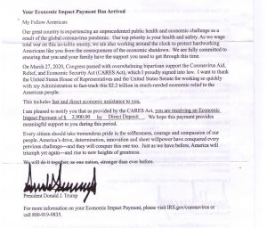 Letter from Donald Trump & The Economic Impact Payment